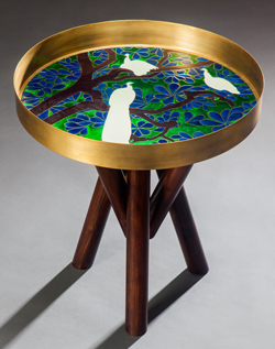 Peacock Meenakari Table by Sahil & Sarthak